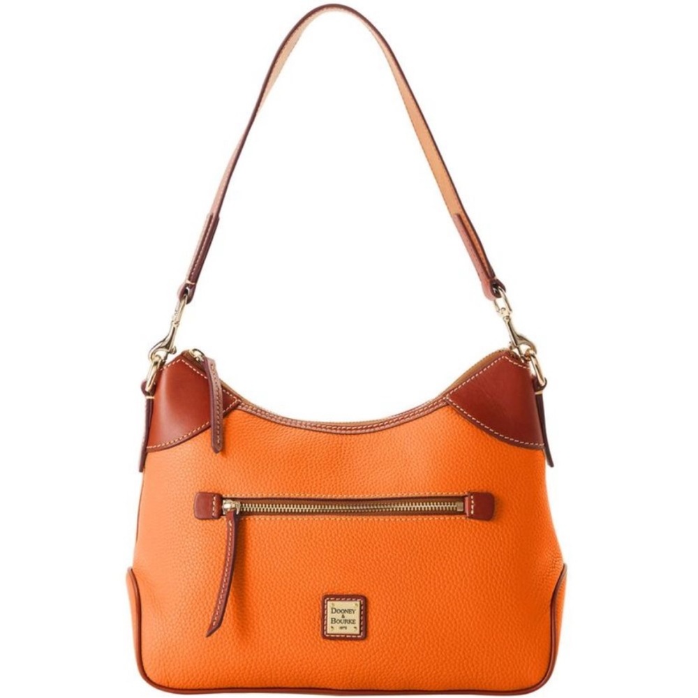 Dooney & Bourke Pebble Grain Hobo Shoulder Bag - Clementine